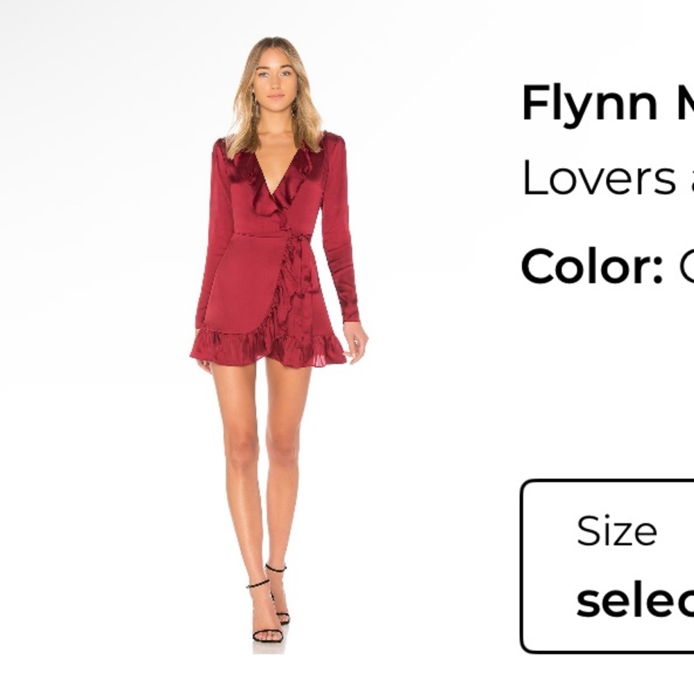 Lovers + Friends Deep Red Dress